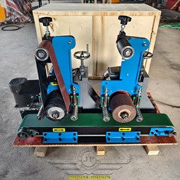 Máy Mài Ba Via Đánh Bóng Xước 2 Trục Tự Động