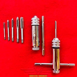Bộ Tay Quay Ta Rô dài 100mm M3-M8 kèm 5 mũi ta rô
