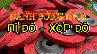 Nỉ Đỏ Đánh Bóng Inox DGD 100mm