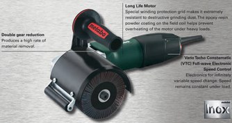 Máy đánh bóng inox, máy đánh xước inox Metabo SE12-115