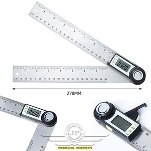 Thước Đo Góc Điện Tử Đa Năng (Kết hợp thước thẳng) dải đo chiều dài 0–200mm 
