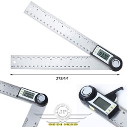 Thước Đo Góc Điện Tử Đa Năng (Kết hợp thước thẳng) dải đo chiều dài 0–200mm 